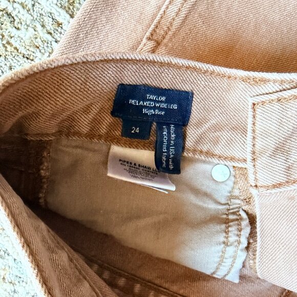 Veronica Beard Taylor Wide-Leg Jean, Tan Sierra, Size 24 - Picture 4 of 10